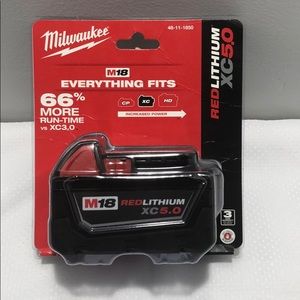 Milwaukee Batterry M18 5.0 RedLithium, new package